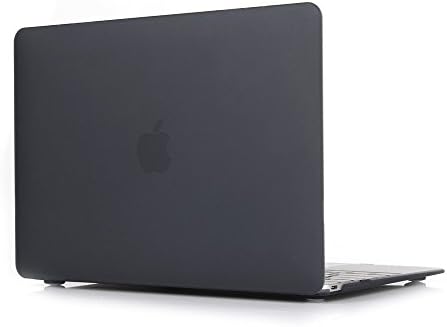 Famber MacBook 12 Inch Case, Ultra Slim Smooth Matte Hard Shell Protective Cover for MacBook 12" with Retina Display A1534 (See-Through) - Black