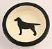 Melia Black Lab Design Ceramic Dog Bowl-LARGE