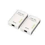 Brite-View LinkE BV-210D Digital Home Powerline Ethernet Adapters 1-port Bridge Twin Pack (White)