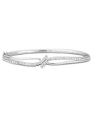 0.91 Cts Diamond Bangle in 18K White Gold