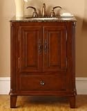 Antique Bathroom Vanity Single Sink LUX-H-232 : W28 x D22 x H36