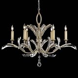 Fine Art Lamps 702440 6LT Chandelier Silver Beveled Arcs Transitional Indoor Lighting