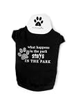Medium What Happens in the Park ... Dog Tee Shirt