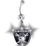 Oakland Raiders LED "Flashing Lights" NFL Sexy Belly Navel Ring