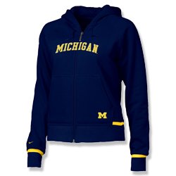 Michigan Wolverines Women's Nike Fleece Hooded Sweatshirts - Classic Zipper