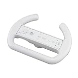 SKQUE white STEERING WHEEL FOR Wii MARIO KART RACING GAME NEW