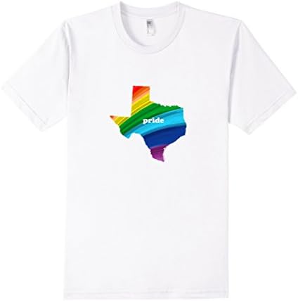 Men's Gay Pride Texas Tshirts - High Quality Fabric Large White