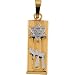 Jewelry : 14K Two Tone Gold Mezuzah Pendant