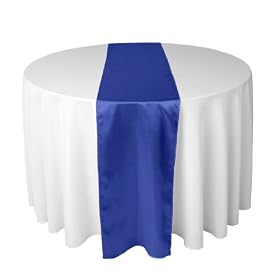 14 x 108 Inch Satin Table Runner Royal Blue14 x 108 Inch Satin Table Runner