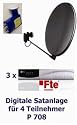P708 dig. Satanlage 4 TN, 80 anthrazit, 3x FTE Max S 92