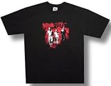 BLINK 182 - Red And White Photo - Black T-shirt