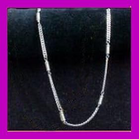 MAGNETIC THERAPY Silver Chain Necklace for HEAD and NECK PAIN RELIEF by 