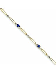 Genuine 14K Yellow Gold Diamond And Sapphire Bracelet 3 Grams Of Gold 100% Satisfaction Guaranteed.