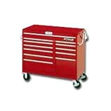 Waterloo MG4612 46-Inch Wide by 24-Inch Deep by 42-1/4-Inch High Extreme Use Red Tool Cart with 12 Ball Bearing Drawers Slides and Roll Cage Construction