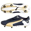 Puma V-Kon II L Soft Ground Football Boots - New Navy/Team Gold/White - Kids