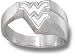 West Virginia Mountaineers Solid Sterling Silver ''WV'' Ladies Ring Size 6 1/2