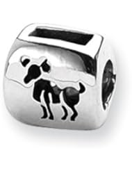 Aries Zodiac Charm in Silver for 3mm Charm Bracelets
