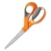Fiskars 98817897 8 Softgrip bent craft scissors, offset handle, 3-1/2 cut, orange