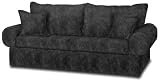 Fairview Ebony faux suede Monroe Sofa