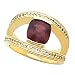 14K White or Yellow Gold Mozambique Garnet and Diamond Ring -- OTHER GEMS AVAILABLE