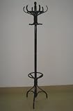 Black Traditional Victorian Reproduction Birch Wood Coat Hat and Umbrella Stand with 12 Hooks 185cm High Rack Storage