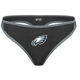 Philadephia Eagles Ladies Black Monday Night Football Thong - L