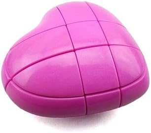 YJ 3x3x3 Love Heart Shaped Brain Teaser Twist Puzzle Magic Cube - Pink Creative Birthday Christmas Valentine Thanksgiving Gift