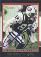 Laveranues Coles, New York Jets, 2001 Bowman Autographed Card