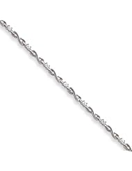 14k Gold White Gold Holds 11 2.3mm Stones .45ct Hugs & Kisses Tennis Bracelet Mo