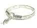 Silver Bible Inscribed Religous Crystal Fish Charm Stretch Bracelet Fashion Jewelry