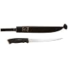 Marttiini Messer Finnisches Filiermesser, Klinge 19 cm, Kautschuk-Griff, Lederscheide 903419