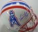 Warren Moon Autographed Houston Oilers Full Size Replica Football Helmet with 