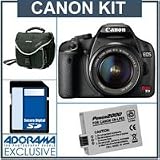Canon EOS Rebel T1i EF-S Digital SLR Camera/ Lens Kit - Black- w/18-55mm Lens - Refurbished - with 4GB SD Memory Card, Spare LP-E5 Lithium-Ion Rechargeable Battery, Slinger Camera Bag