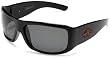Anarchy Men'S Conspiracy Polarized Resin Sunglasses,Black Frame/Grey Lens,one size