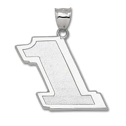 Driver Number 1 Giant 1 7/8" Charm/Pendant -Choose from 14K/10K, Stainless Steel or Gold Plated