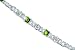 Radiant Brilliance 4.25 carats total weight Multi-Shape Peridot & White CZ Gemstone Bracelet in Sterling Silver