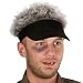 Billy Bob Fun Hair Visor Black with Grey Hair