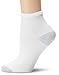 Fruit of the Loom Women's 6-Pack Ankle Crew Socks,White,Size 4-10