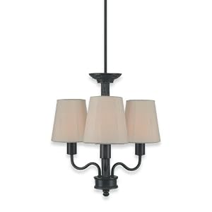 Royce Lighting RLCH003-43 Outdoor Three-Light Chandelier Dark Wood with Beige Weather... by Royce Lighting