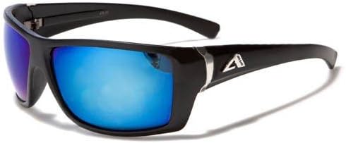 Arctic Blue Mens / Womens / Unisex Athletic Sport Designer Fashion Sunglasses with UV400 Lens - Available in Black / White / Silver - Includes Custom Branded Microfiber Pouch &amp; Cleaning Cloth