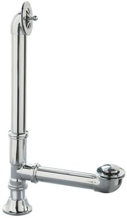 Victorian Toe Tap Leg Tub Drain in Polished Chrome