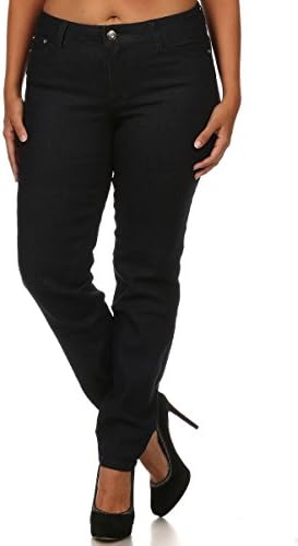Love Sweet Women's Plus Size Denim Stretch Embellished jeans Black Size 20