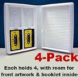 Buy (4-pack) Audio Cassette Storage Album: White, Holds 4 Tapes, With Clear Plastic...
