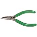 Xcelite L4V Sub-Miniature Needle Nose Plier with Green Cushion Grip Handle, Serrated Jaw, 4" Length, 13/16" Jaw Length, Carded