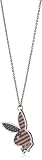Playboy Red, White & Blue Bunny Silver-Tone Pendant, 20
