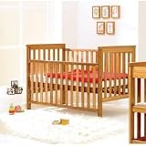 East Coast Bamboo Dropside Cot Bed-Bamboo + Free Mattress