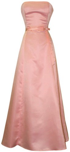 50's Strapless Satin Long Gown Bridesmaid