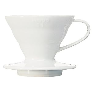 Hario Coffee Dripper V60 Size 01 White Ceramic by Hario