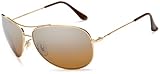 IMAGE OF Ray-Ban RB3293P Bubble Wrap Aviator Polarized Sunglasses,Gold Frame/Gold Lens,63 mm