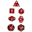 Polyhedral 7-Die Translucent Dice Set - Red